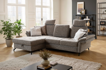 Luana von Sit & More - Ecksofa links cappuccino