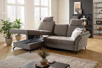 Luana von Sit & More - Ecksofa links cappuccino