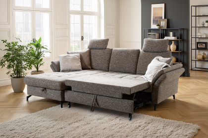 Luana von Sit & More - Ecksofa links cappuccino