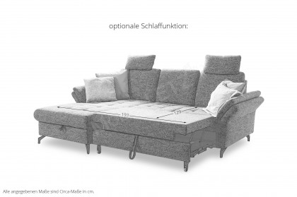 Luana von Sit & More - Ecksofa links cappuccino
