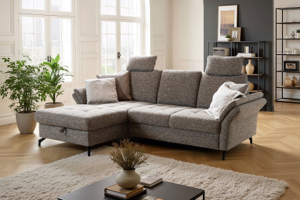 Luana von Sit & More - Ecksofa links cappuccino