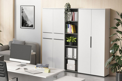 GW-Mailand von Germania - Büroschrank 2-türig, weiß