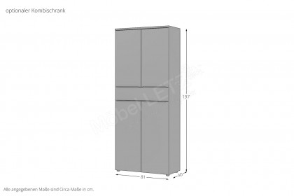 GW-Mailand von Germania - Büroschrank 2-türig, weiß