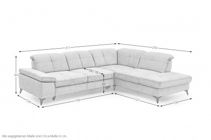 MP-IN24022 von Megapol - Ecksofa Variante rechts silver