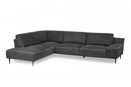 Forma-LE25 von designwerk - Ledersofa links black