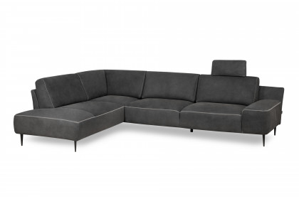 Forma-LE25 von designwerk - Ledersofa links black