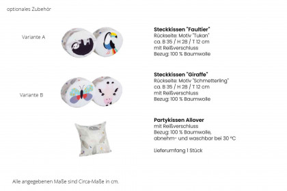 Tiago von Paidi - Kojenbett beige mit Zeltdach Motiv Afrika