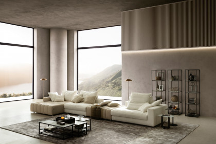 Berry-LE24 von designwerk - Eckcouch Variante links cloud-dancer-grey