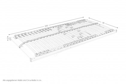 Portoflex-Kombi-G-KF von Ahorn - Lattenrost mit seitlicher Bettkastenöffnung und manueller Verstellung