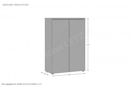 GW-Mailand von Germania - Bücherregal halbhoch