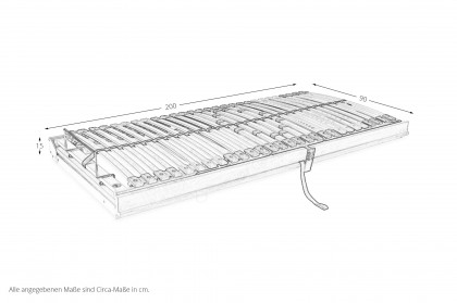 Portoflex Motor-Kombi-G von Ahorn - Lattenrost mit motorischer Verstellung und seitlicher Bettkastenöffnung