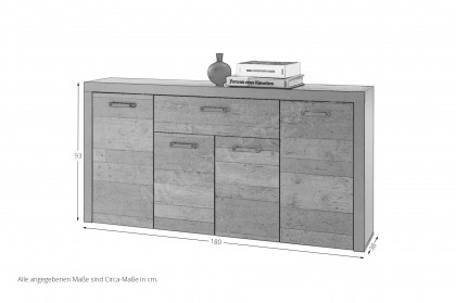 Jones von HBZ-Meble - Sideboard in Matera/ old Style dunkel