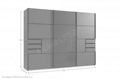 Tilburg von Wimex - Schrank mit Schubkästen & Spiegel
