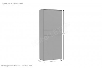 GW-Mailand von Germania - Regal mit 4 verstellbaren Einlegeböden