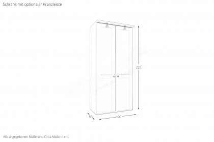 Marlow von Wiemann - Landhausschrank weiß ca. 216 cm hoch