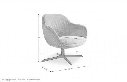 Glove-A von SCHÖNER WOHNEN - Drehsessel taupe