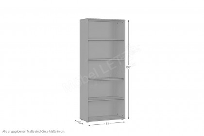 GW-Mailand von Germania - Regal mit 5 offenen Fächern