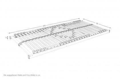 Portoflex-KF-G-Mega von Ahorn - Lattenrost mit manueller Verstellung und Bettkastenöffnung
