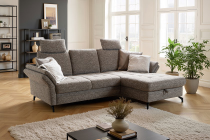 Luana von Sit & More - Ecksofa rechts cappuccino