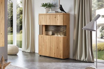 WM 2520 von Wöstmann - Wohnwand aus massiver Wildeiche