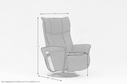 7927 von Himolla - Funktionssessel brikett