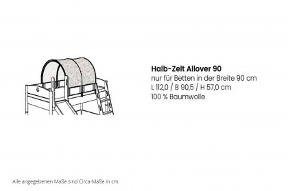 Tiago von Paidi - Spielbett 120 AFRIKA: Schrägleiter, Vorhang-Set, Baldachin