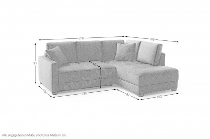 Pierre de Luxe von Nova Via - Polsterecke rechts warm-grey