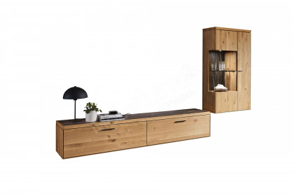 WM 2520 von Wöstmann - Wohnwand Wildeiche massiv, soft gebürstet