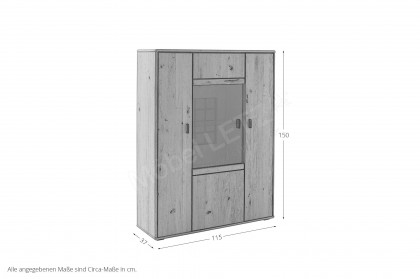 Freeport von MCA - Highboard mit Glasausschnitt