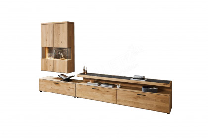 WM 2520 von Wöstmann - Wohnwand aus massiver Wildeiche