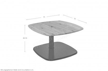 Pluto von Ronald Schmitt - Couchtisch K833 in Wildeiche