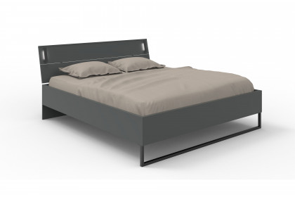 Tilburg von Wimex - 3-teiliges Schlafzimmer-Set grafit/ Glas schwarz