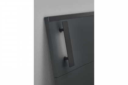 Tilburg von Wimex - 3-teiliges Schlafzimmer-Set grafit/ Glas schwarz