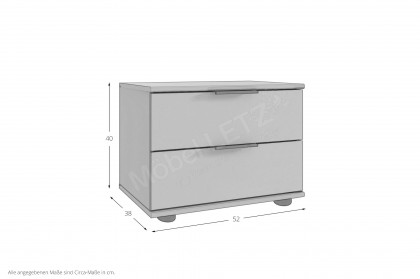 Tilburg von Wimex - 3-teiliges Schlafzimmer-Set grafit/ Glas schwarz