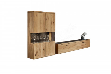 WM 2520 von Wöstmann - Wohnwand hängend, Wildeiche soft gebürstet