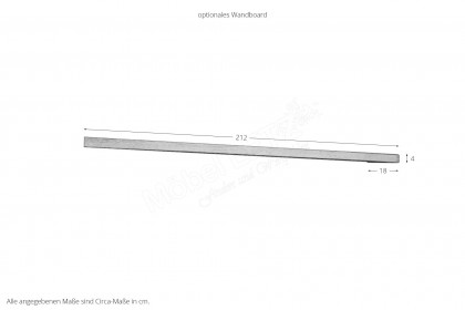 WM 2520 von Wöstmann - Wohnwand hängend, Wildeiche soft gebürstet