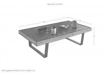 WM 2520 von Wöstmann - Wohnwand hängend, Wildeiche soft gebürstet