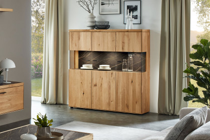 WM 2520 von Wöstmann - Wohnwand hängend, Wildeiche soft gebürstet