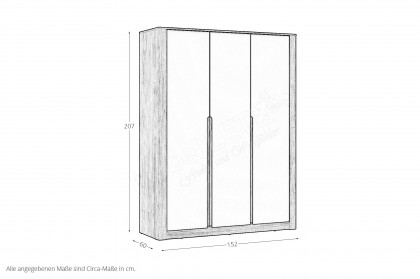 Amarillo-sleeping von Meble Wojcik - Drehtürenschrank Walnuss/ mondschein