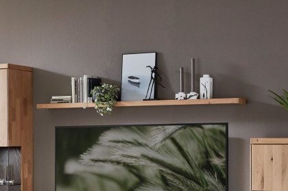 WM 2520 von Wöstmann - Wohnwand zweiteilig, aus massiver Wildeiche und Keramik