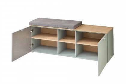 Bari von Innostyle - Garderobenbank in Schilfgrün