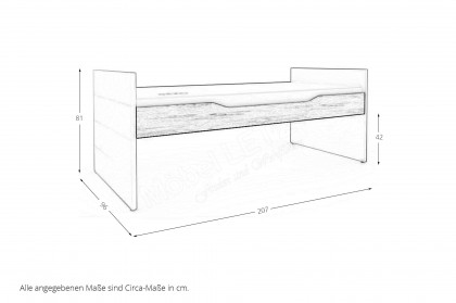 Fionn von Paidi - Kojenbett weiß - Eiche bordeaux Nachbildung
