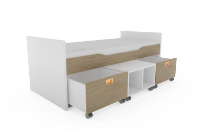 Fionn von Paidi - Kojenbett weiß - Eiche bordeaux Nachbildung