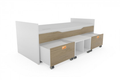 Fionn von Paidi - Kojenbett weiß - Eiche bordeaux Nachbildung