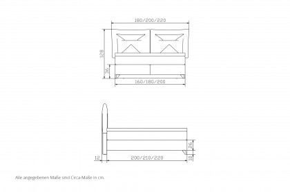 Comfort von Hasena - Boxspringbett Lucy in Natural