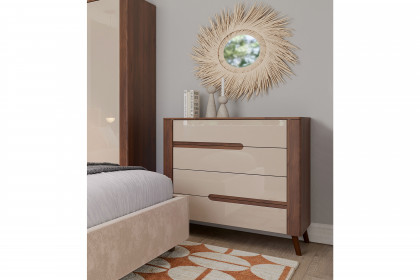 Amarillo-sleeping von Meble Wojcik - Schlafzimmer-Kommode Walnuss-Nachbildung/ mondschein