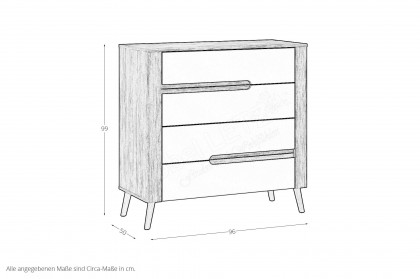 Amarillo-sleeping von Meble Wojcik - Schlafzimmer-Kommode Walnuss-Nachbildung/ mondschein