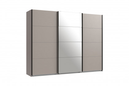 Tilburg von Wimex - Schwebetürenschrank saharagrau mit Spiegel
