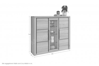 Brest von Elfo Möbel - Highboard 6555 Buche