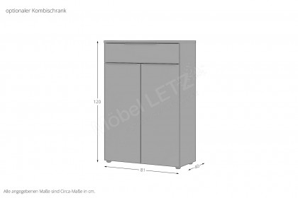 GW-Mailand von Germania - hoher Aktenschrank in Graphit